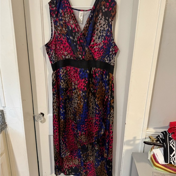 Elegant Multicolor High Low Dress - Picture 2 of 4